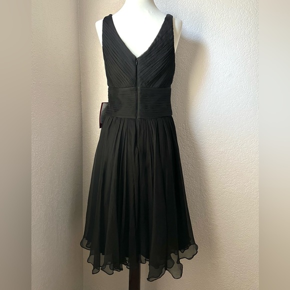 JS Collections Black Sleeveless A line Cocktail Midi Party Cocktail Long Dress 6 - Picture 3 of 9